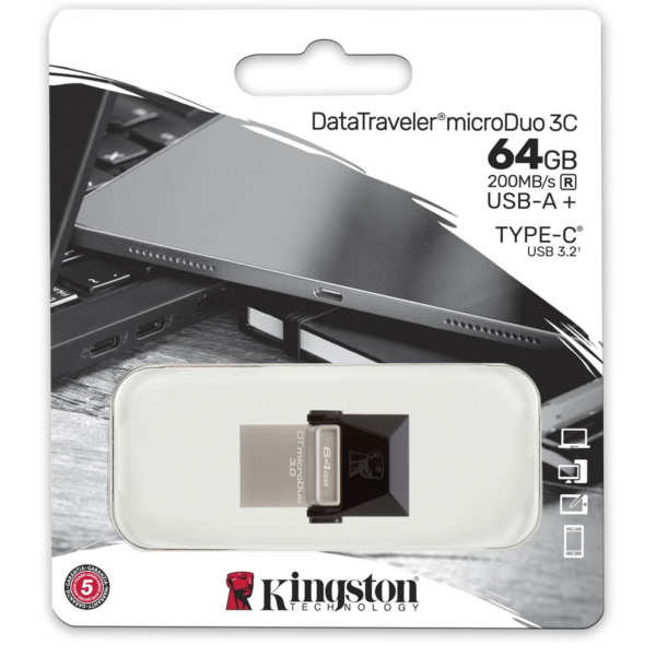 Ormocnet Kingston 64GB Data Traveler MicroDuo 3.0 OTG Flashdrive